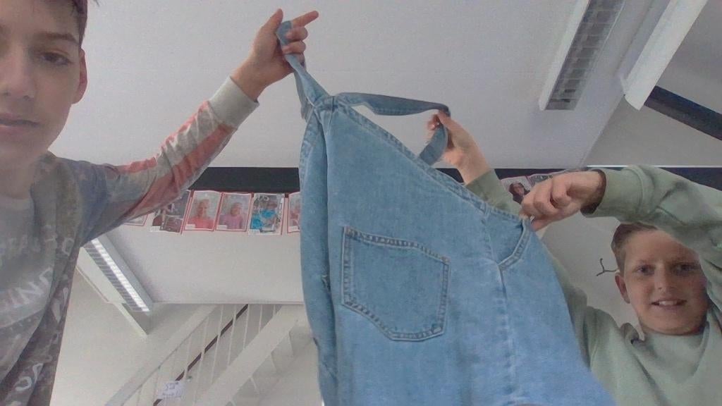 spijkerrok maat 38, Only, Blauw, Gedragen, Boven de knie