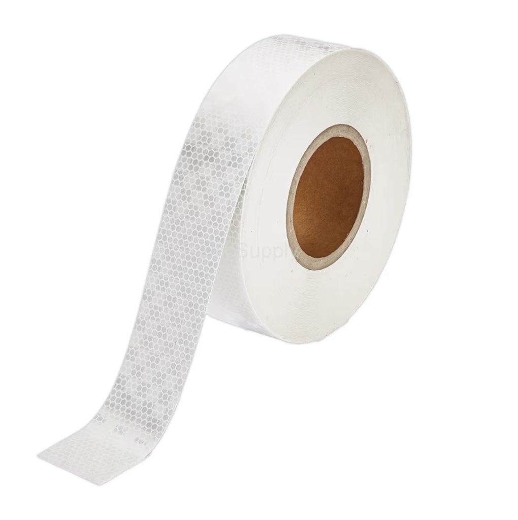 Reflecterende tape wit - rol 45 meter (50mm), Ophalen of Verzenden