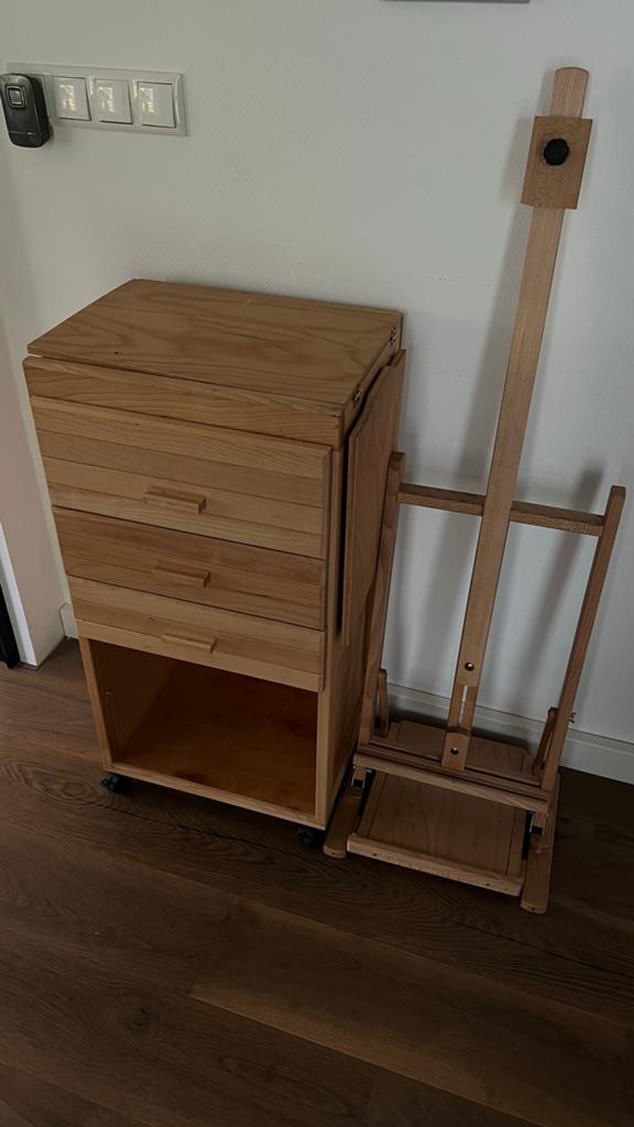 Schildersezel/ cabinet zo goed als nieuw, Hobby en Vrije tijd, Schilderen, Ophalen of Verzenden, Zo goed als nieuw, Ezel