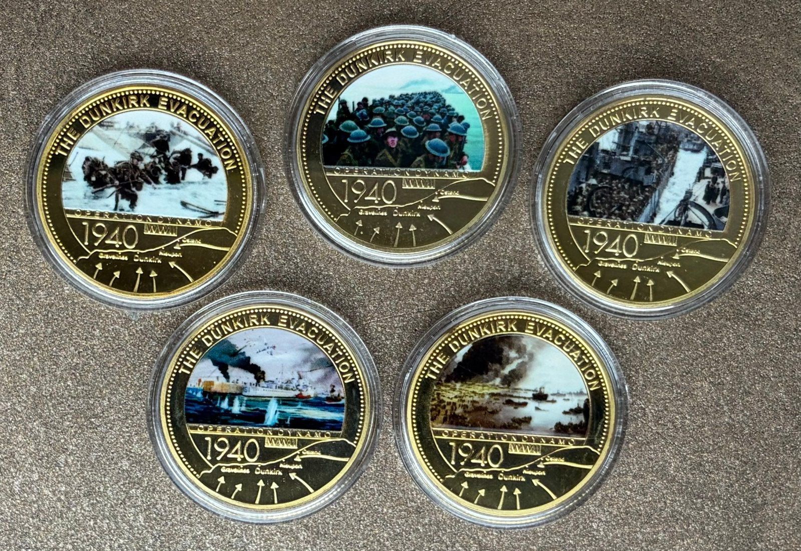 UK Navy collection Operation Dynamo WW2 coins, Verzamelen, Militaria | Algemeen, Verzenden, Marine, Engeland, Embleem of Badge