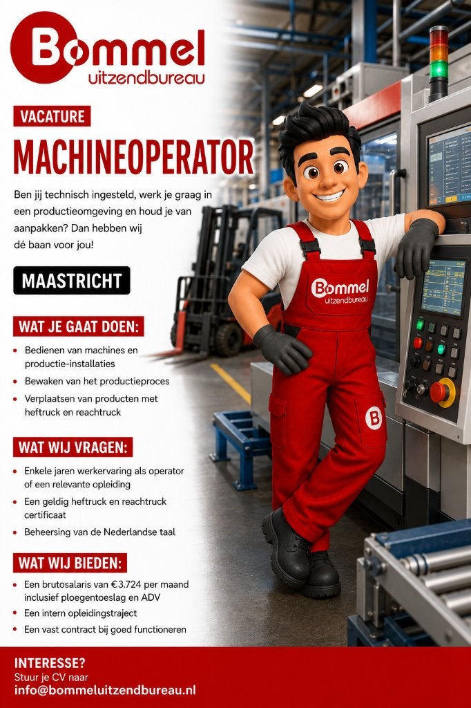 Machineoperator 2- of 3-ploegendienst, Vacatures, Vacatures | Industrie en Productie, MBO, Vanaf 1 jaar, Vast contract, 33 - 40 uur