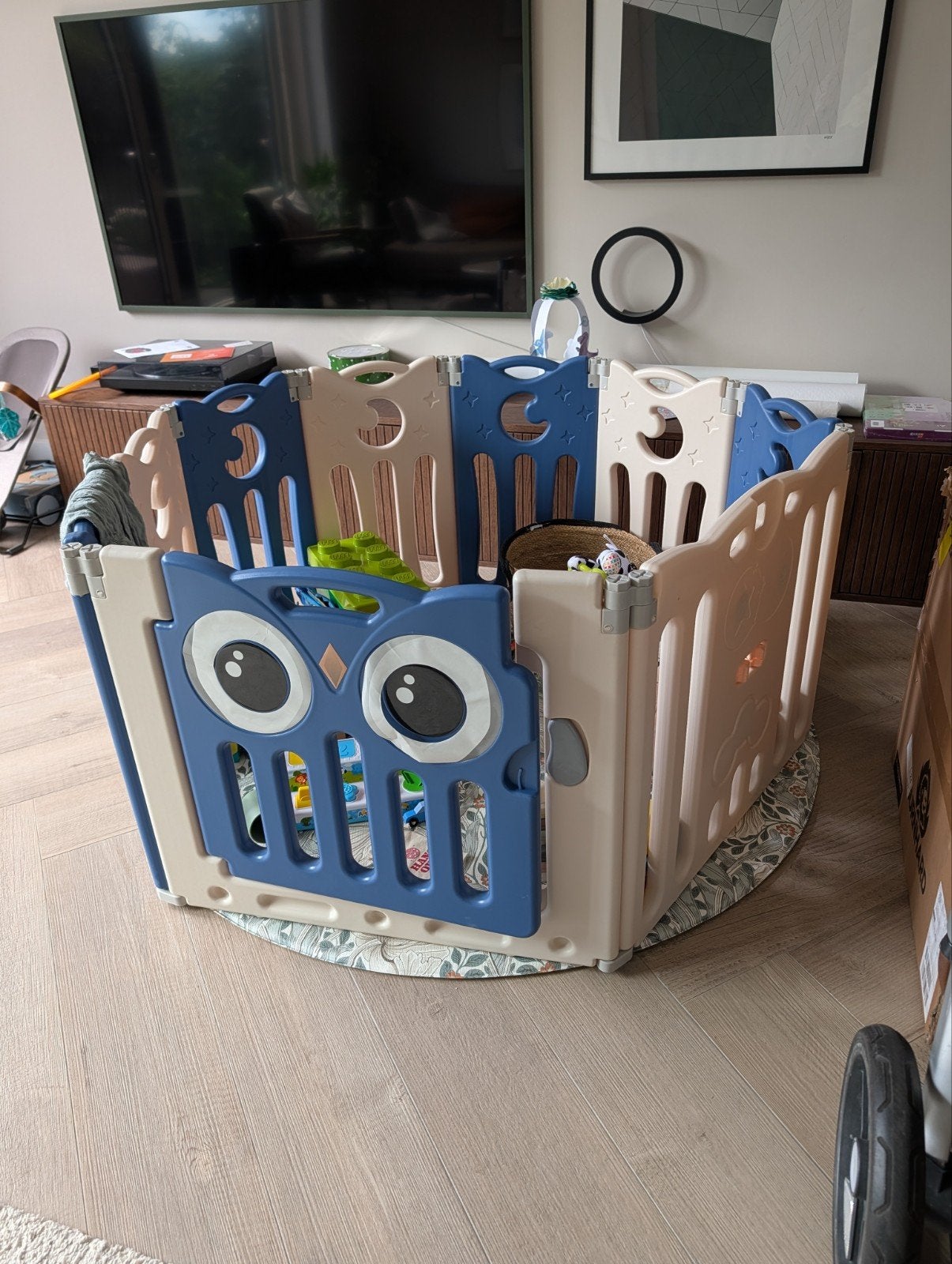 Opvouwbare kinderbox/babybox – verstelbaar/speelbox/playpen, Ophalen, Gebruikt, Overige vormen