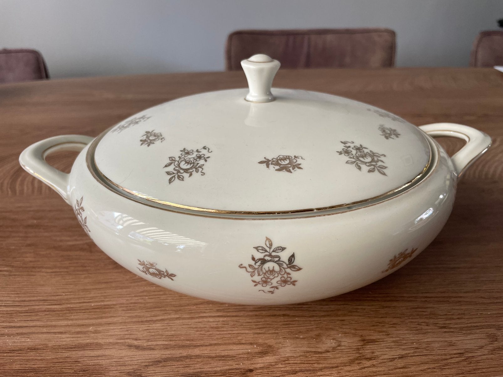 Vintage Winterling Marktleuthen Bavaria Goldflower soepterri, Antiek en Kunst, Antiek | Porselein, Ophalen