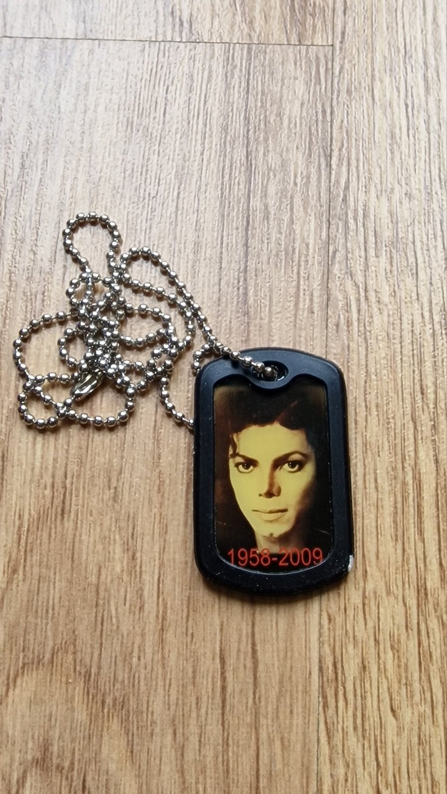 Michael Jackson Dog Tag Ketting - King of Pop, Verzenden, Gebruikt, Gebruiksvoorwerp