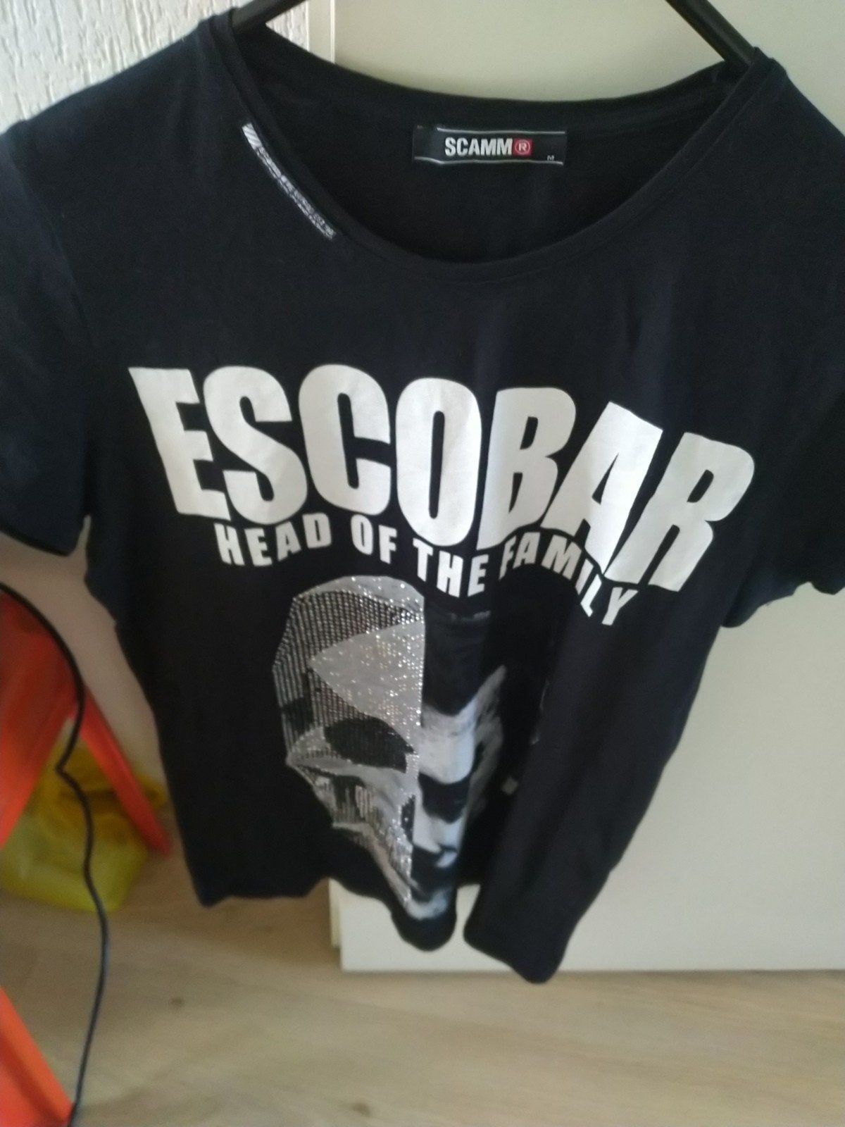 SCAMM Escobar T-shirt met doodshoofdprint, Kleding | Heren, Ophalen, Gedragen, Zwart, SCAMM