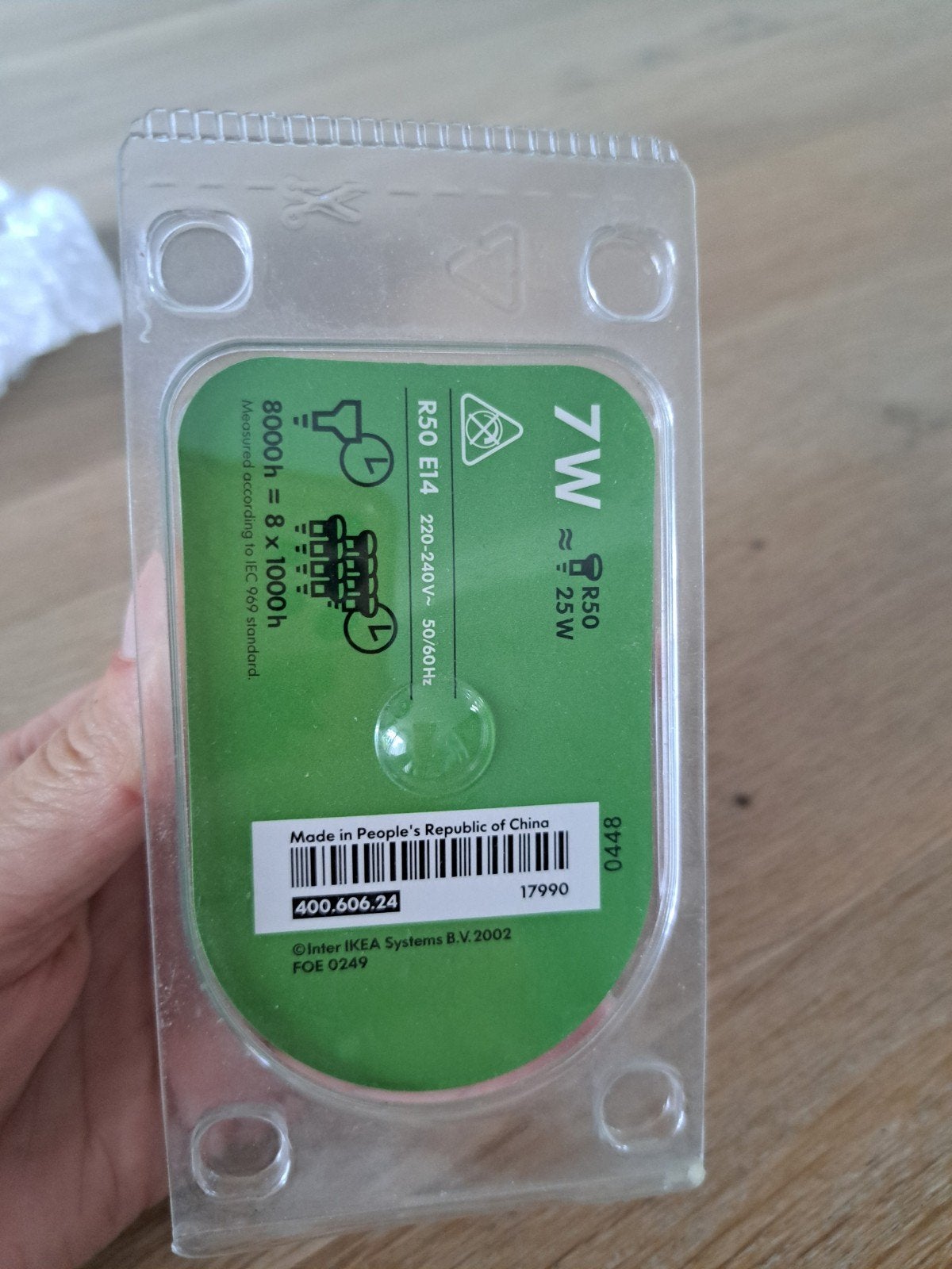 IKEA R50 E14 7W Spaarlamp (equivalent 25W), Huis en Inrichting, Lampen | Losse lampen, E14 (klein), Nieuw, Ophalen of Verzenden