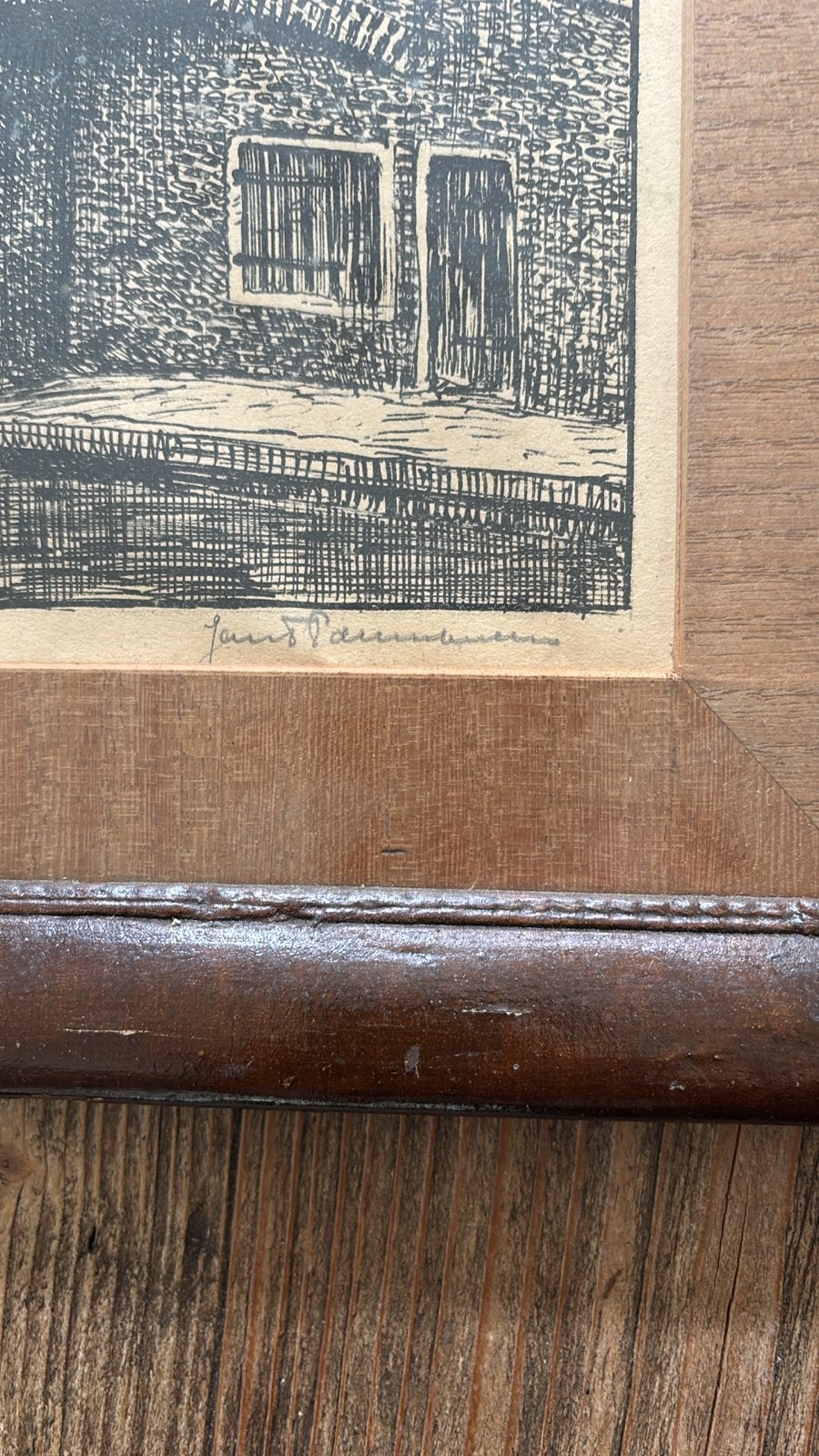 Antieke Ets Domtoren Utrecht gesigneerd J. Parmentier, Ets, Stadsgezicht, Ophalen of Verzenden, Gesigneerd