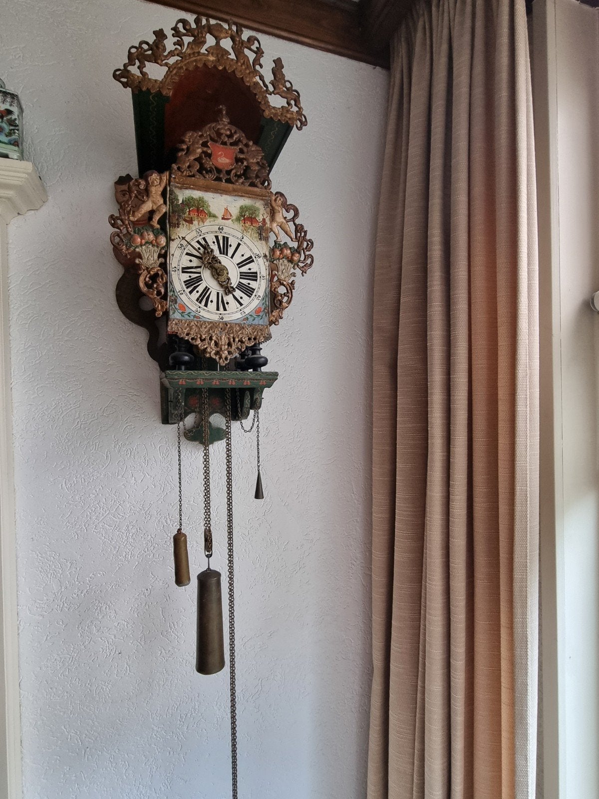 Antieke Friese Staartklok ca 19e eeuws, Antiek en Kunst, Ophalen