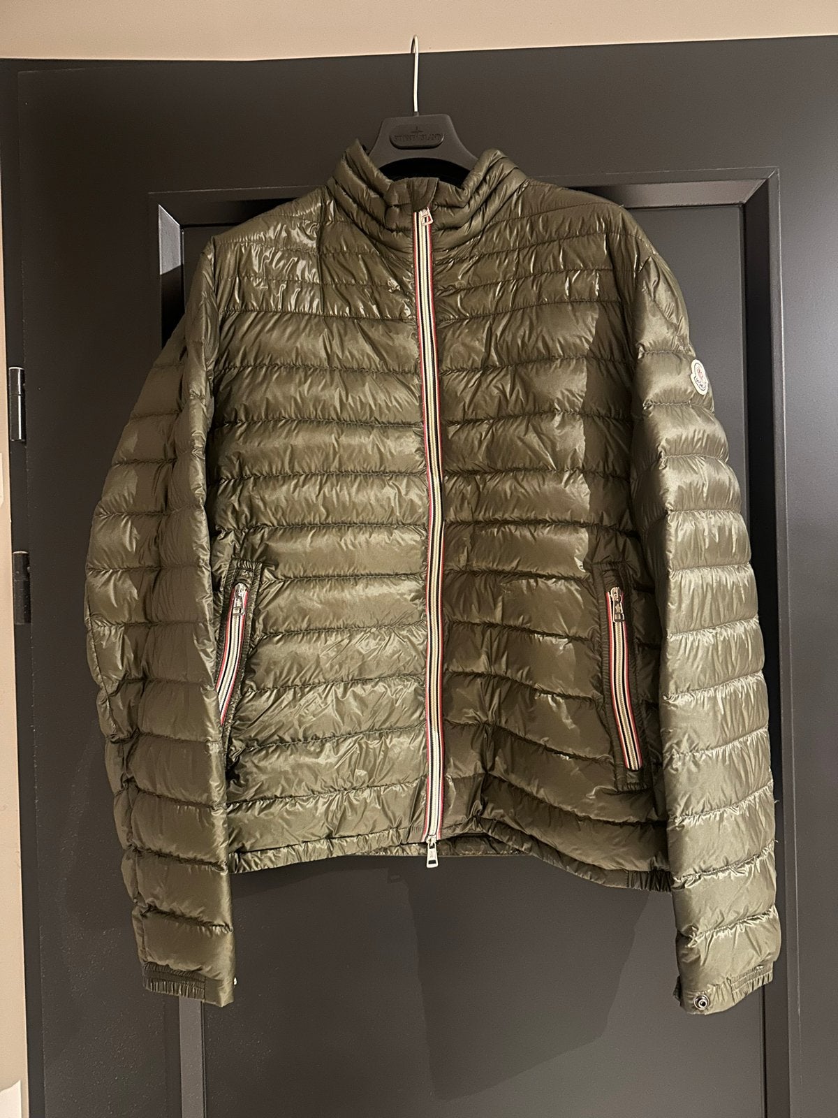 Moncler Zomer Jas Olijfgroen Maat 6 (XXL), Ophalen of Verzenden, Zo goed als nieuw, Overige maten, Groen