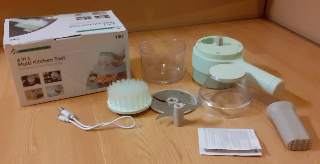 'Smart Food Solutions 4 in 1 Multi Kitchen Tool'. HAKmolen, Groen, Kunststof, Ophalen of Verzenden, Zo goed als nieuw