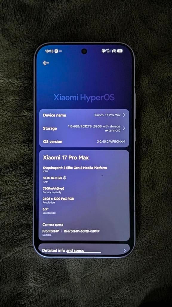 Xiaomi 17 pro max, 1 TB, Ophalen of Verzenden, Zo goed als nieuw, Roze