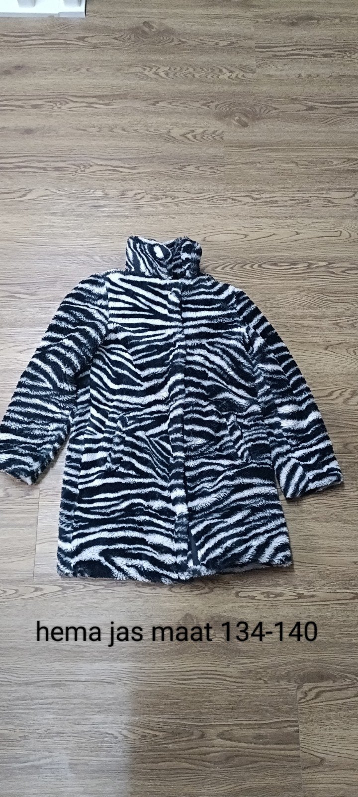 Hema zebra jas maat 134-140, Gebruikt, Jongen of Meisje, Ophalen of Verzenden, Hema