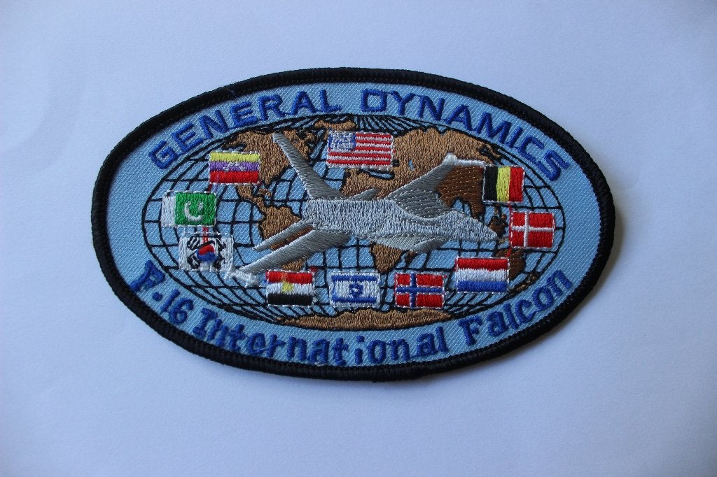 patch  general dynamics  f-16  international falcon, Verzenden, Zo goed als nieuw, Patch, Badge of Embleem