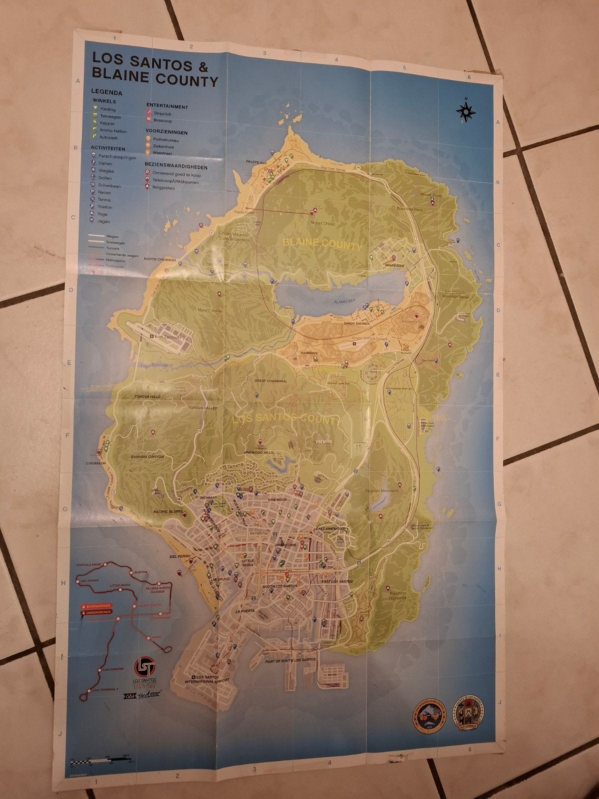 GTA 5 originele poster PLAYSTATION 3, Antiek en Kunst, Ophalen of Verzenden, Natuur en Biologie