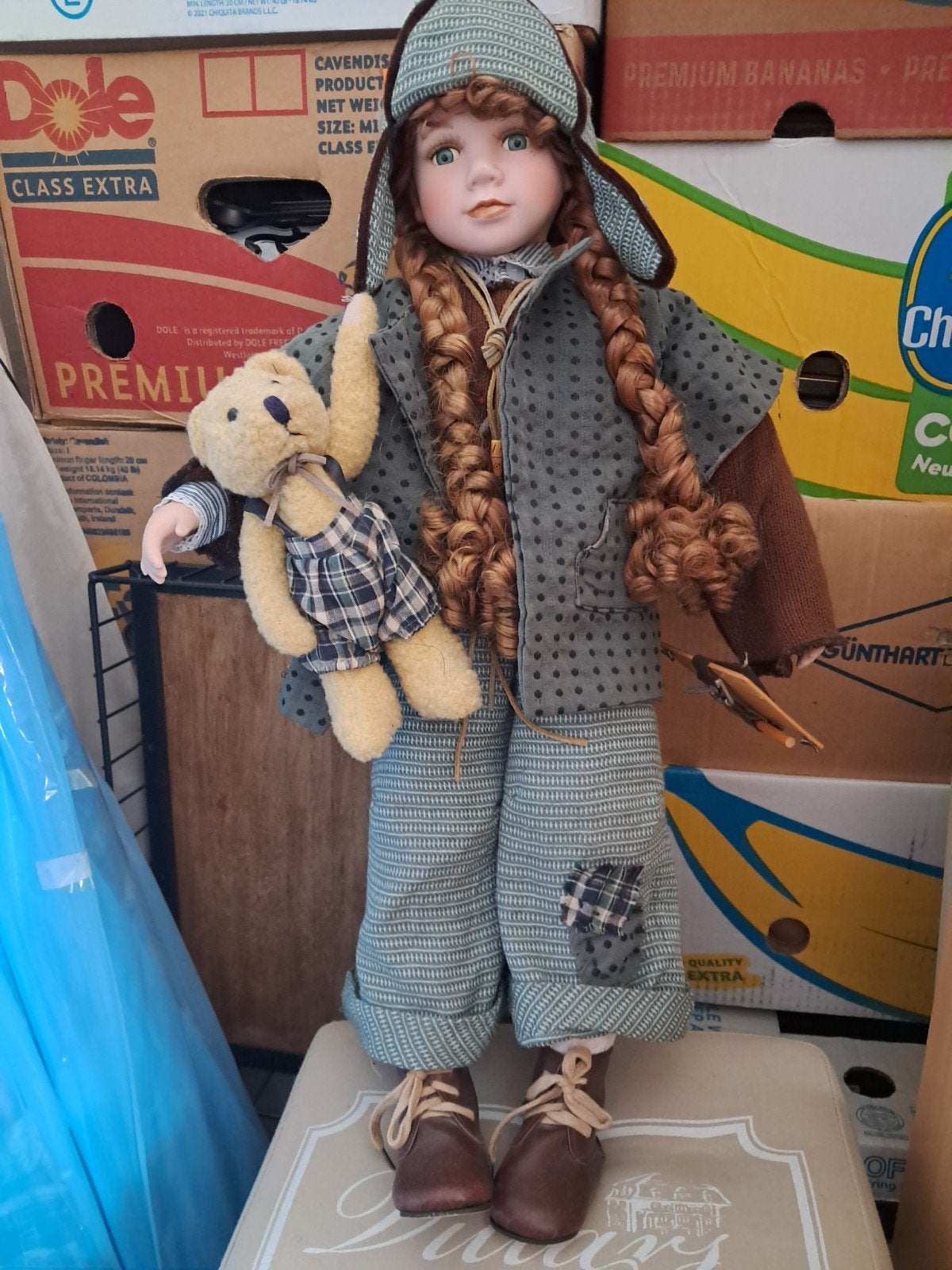 Grote pop 68 cm, Verzamelen, Poppen, Ophalen, Zo goed als nieuw, Pop