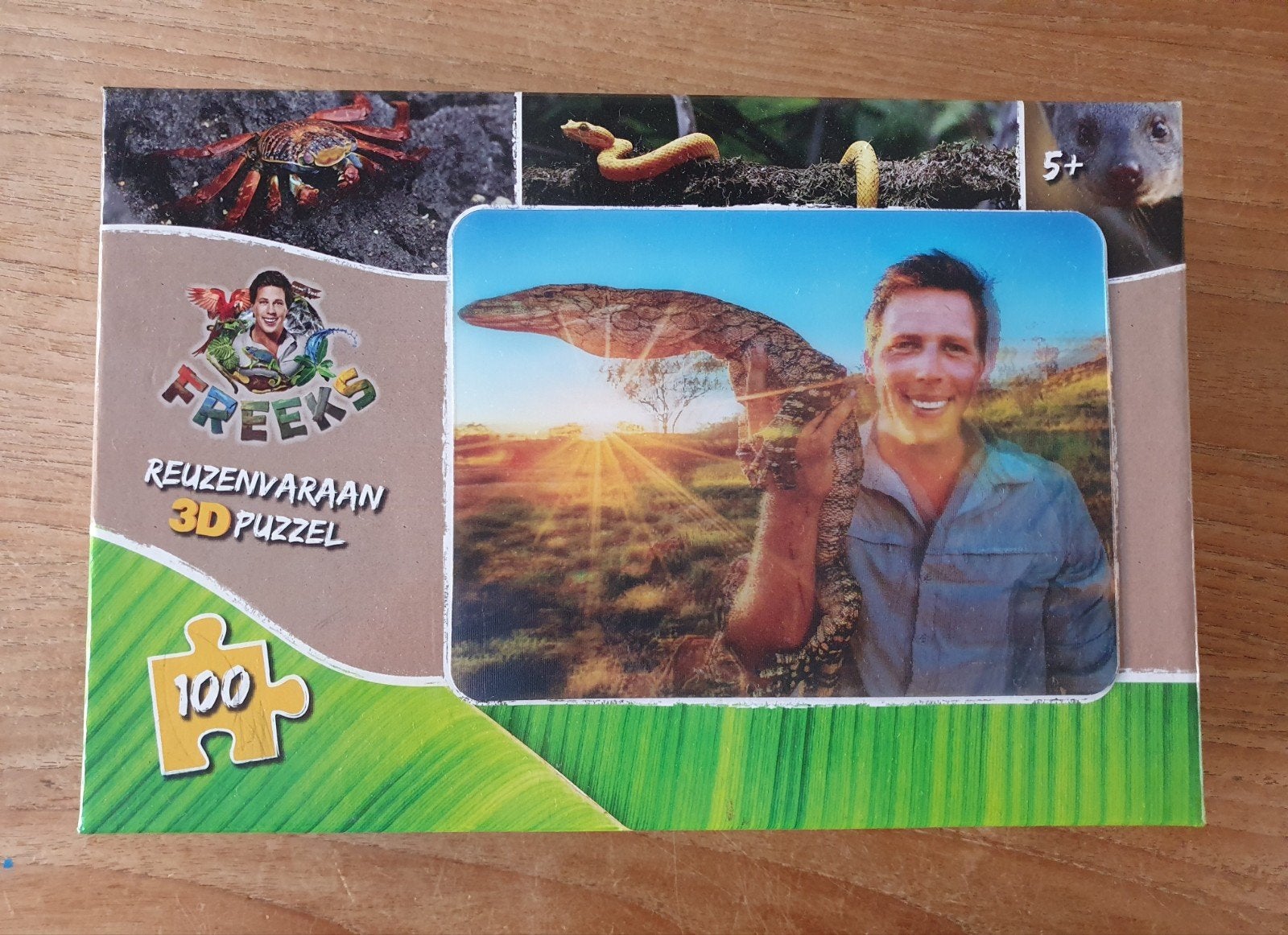 Freeks Reuzenvaraan 3D puzzel 100 stukjes Freek Vonk, Ophalen of Verzenden, Meer dan 50 stukjes, Gebruikt, 6 jaar of ouder