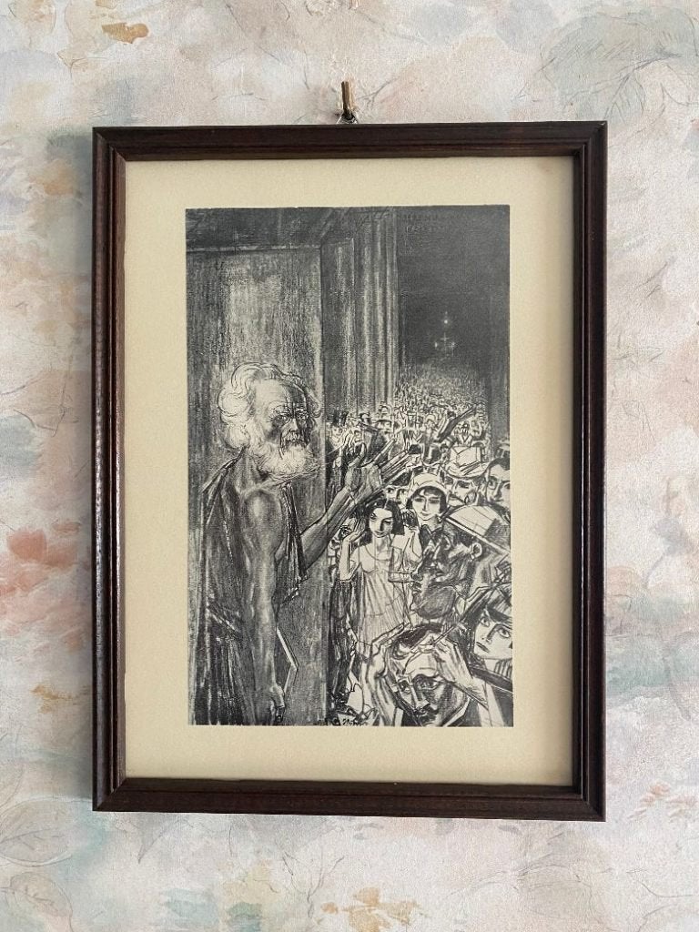 Oude   Prent  Jan   Toorop  .  1927, Antiek en Kunst, Ophalen of Verzenden