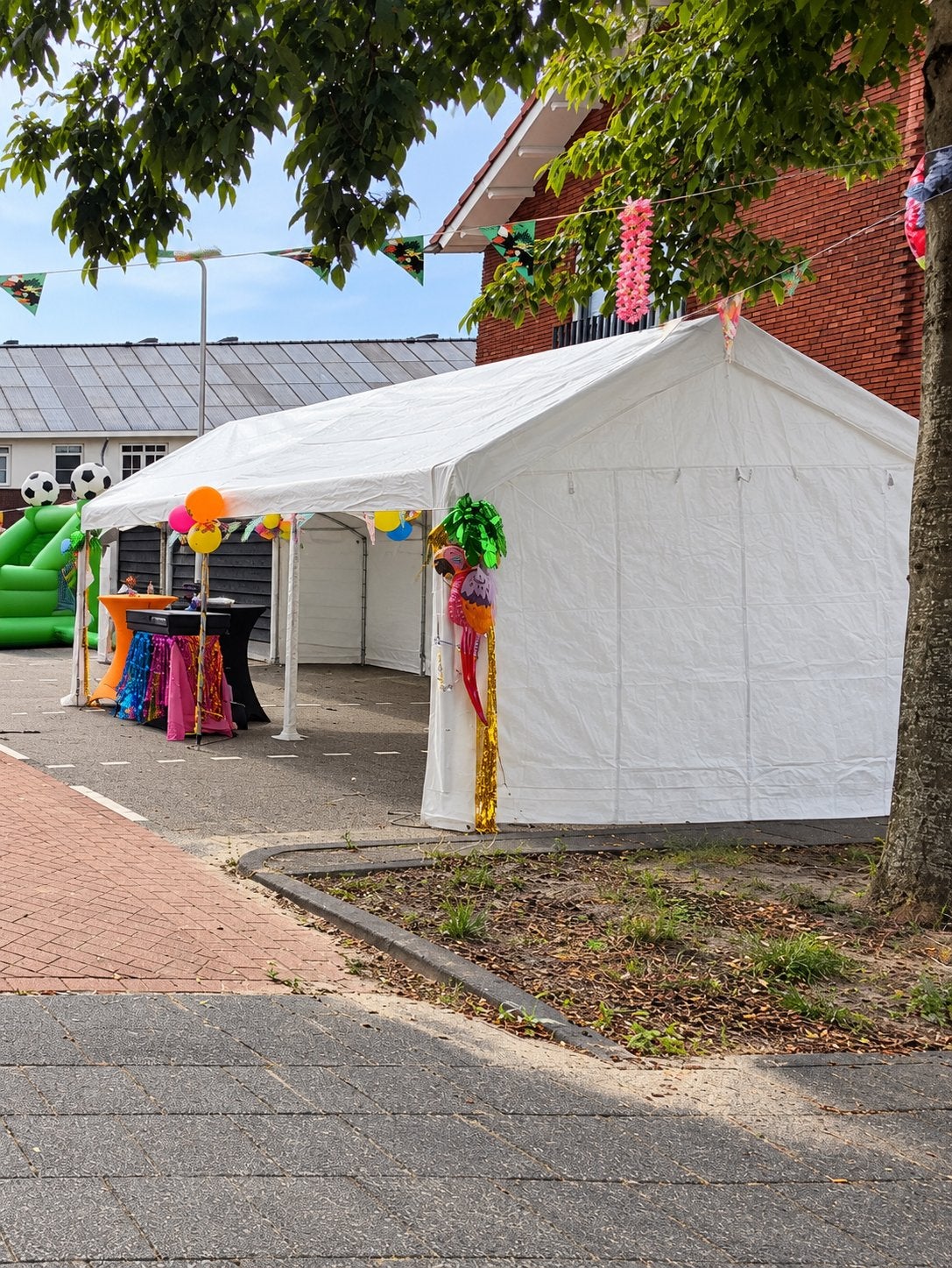Partytent 500x300 met 4 zijwanden en elastieken, Ophalen, Gebruikt, Partytent, Minder dan 4 meter