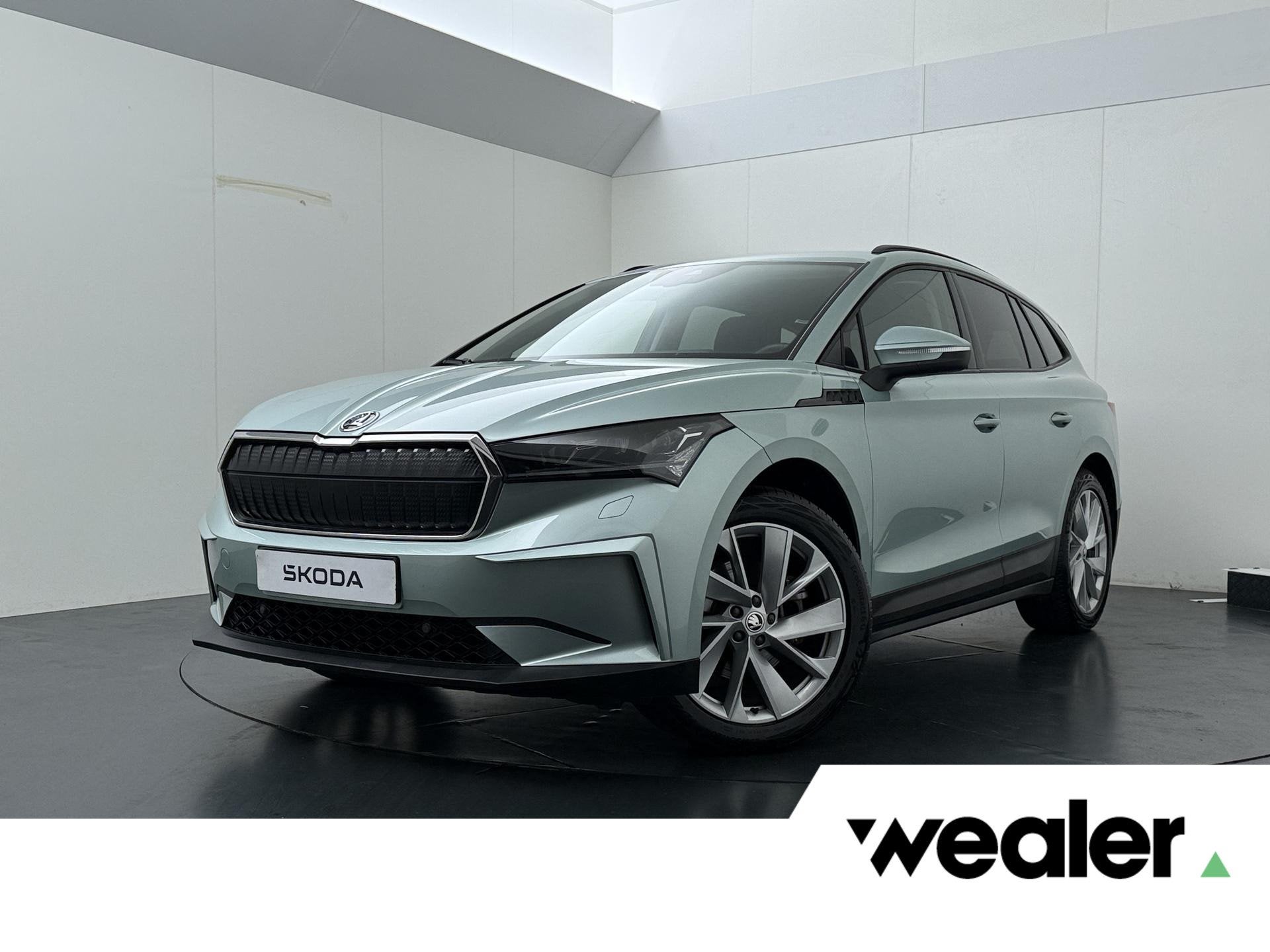 Skoda Enyaq iV 60 | 180 PK | SoH 90% | Cruise control | Clim, Achterwielaandrijving, Gebruikt, Leder en Stof, Origineel Nederlands