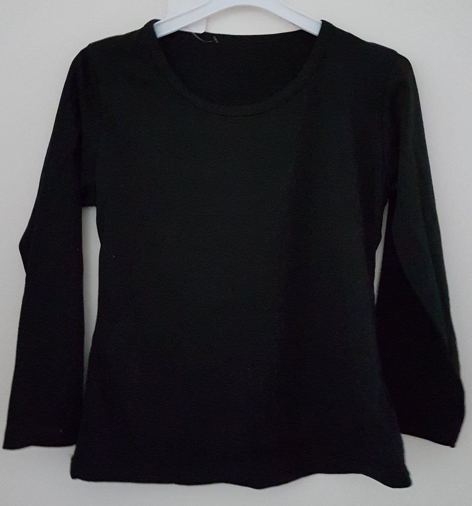 Maat 152 Zwarte longsleeve NIEUW (0473) a, Kinderen en Baby's, Kinderkleding | Maat 152, Ophalen of Verzenden, Nieuw, Meisje, Shirt of Longsleeve