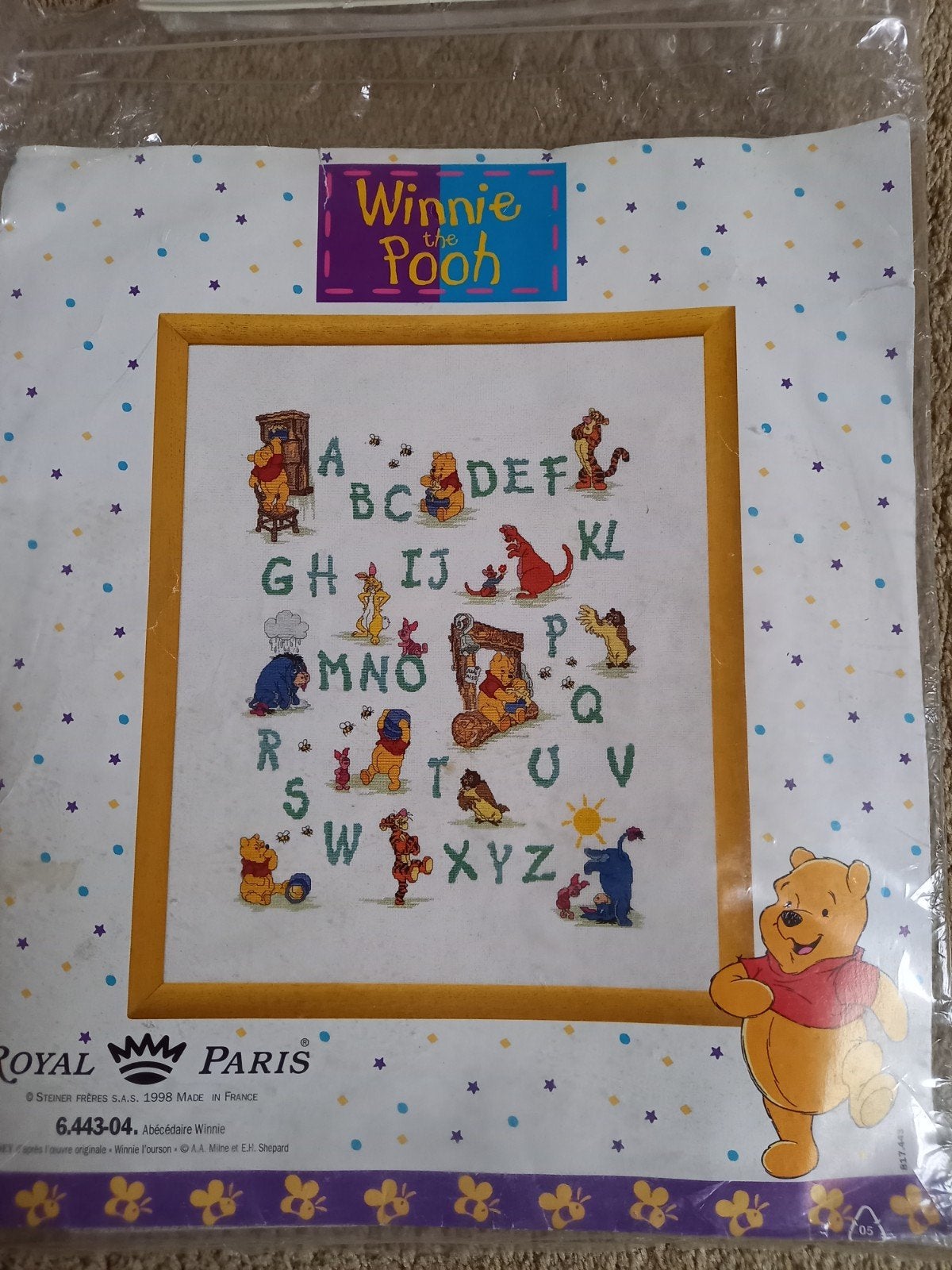 Origineel borduurpatroon alfabet Winnie the Pooh, Ophalen of Verzenden, Patroon