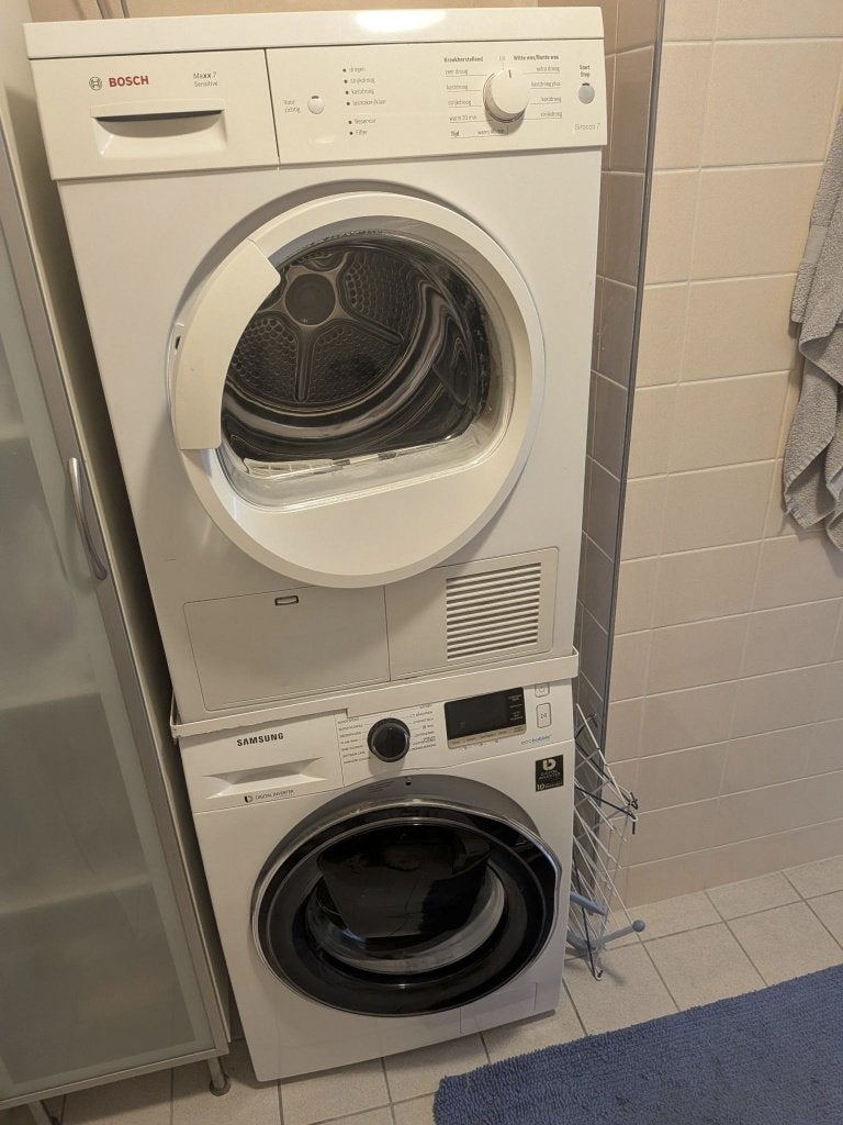 Wasmachine en droger (samen te koop), 1200 tot 1600 toeren, Gebruikt, 8 tot 10 kg, Voorlader