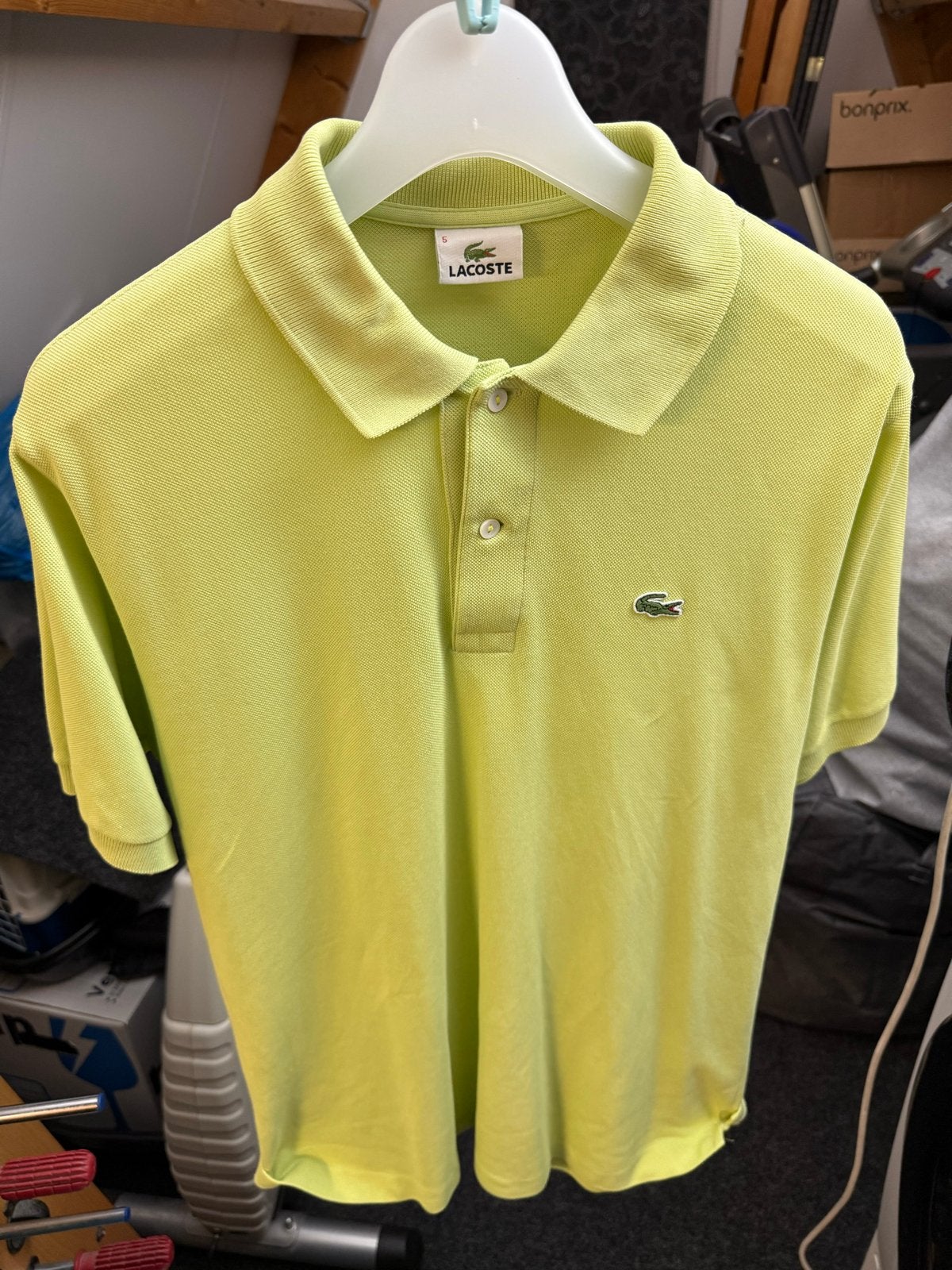 Lacoste Polo Shirt - Lichtgroen - Maat 5 (L), Ophalen of Verzenden, Gedragen, Maat 52/54 (L), Groen