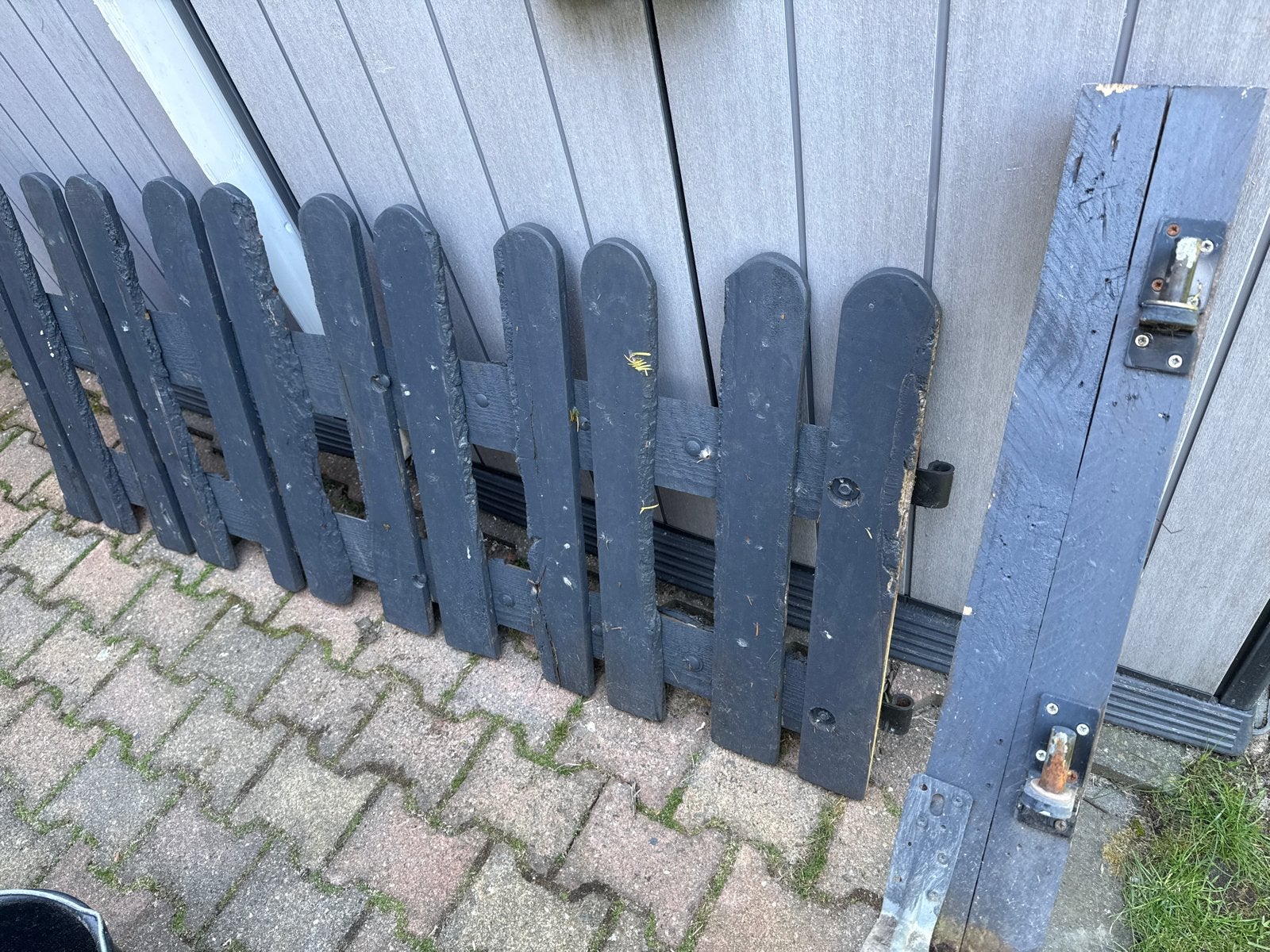 houten tuindeur, Ophalen, Met poort, Gebruikt, Tuinhek