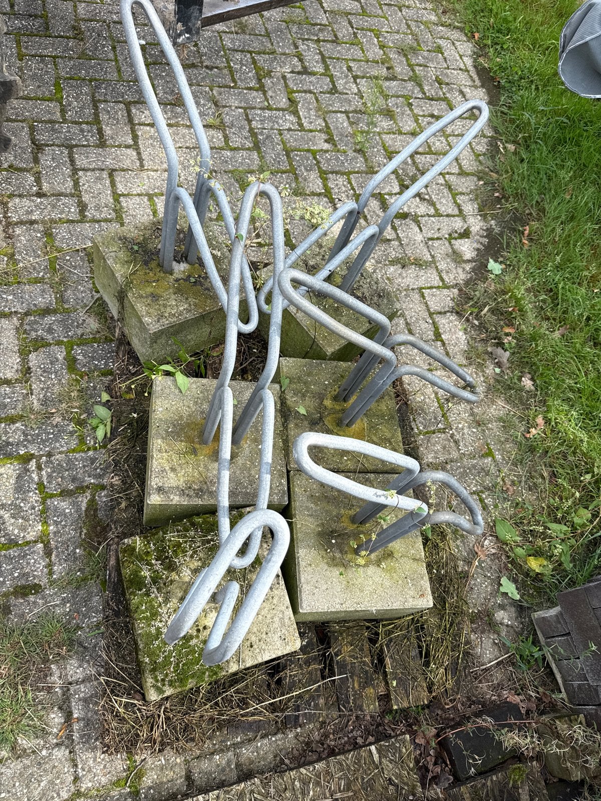 Fietsbeugels met betonnen voet - Set van 6, Ophalen, Gebruikt
