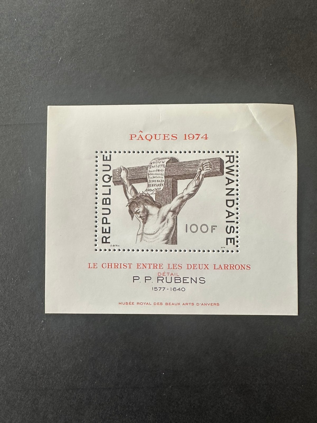 Pasen Rep Rwandaise 1974 postfris Rubens, Postzegels en Munten, Verzenden, Overige landen