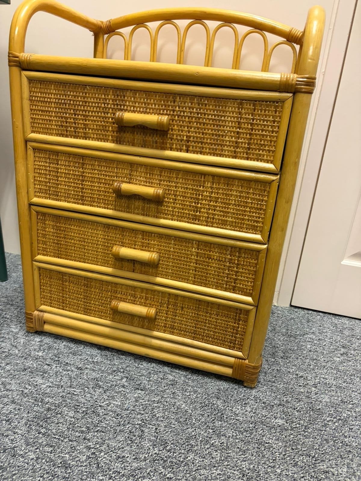 2 rotan ladekastjes - 56x36 cm hoogte 78, Huis en Inrichting, Kasten | Ladekasten, Ophalen, Overige materialen, Gebruikt, 50 tot 100 cm