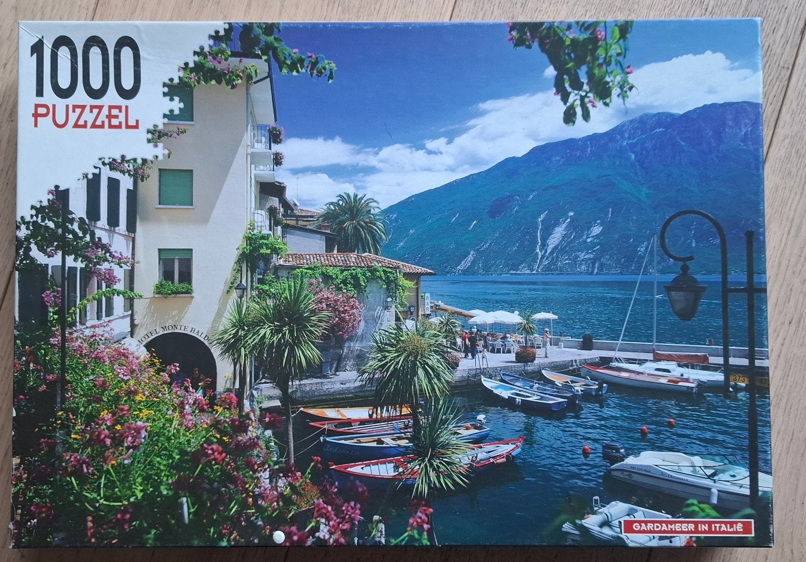 Legpuzzel 1000 stukjes Gardameer in Italië, Ophalen, 500 t/m 1500 stukjes, Gebruikt, Legpuzzel