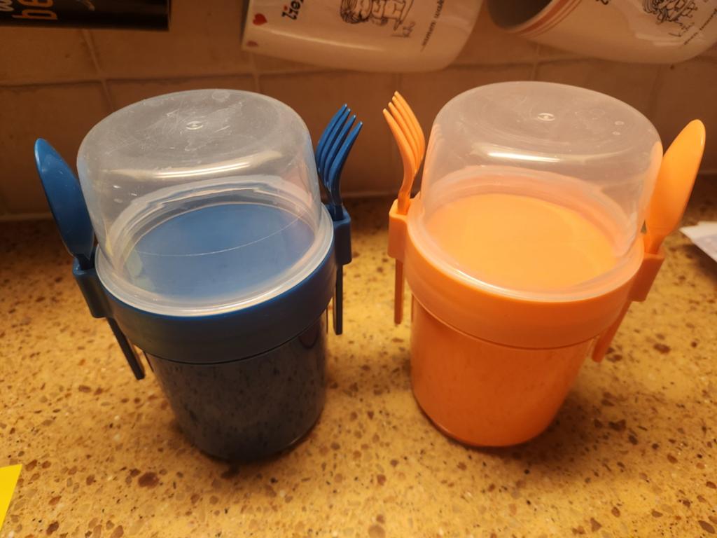2x Joghurtbeker, Muesli, To Go. Nieuw, Ophalen of Verzenden, Nieuw, Blauw, Overige typen