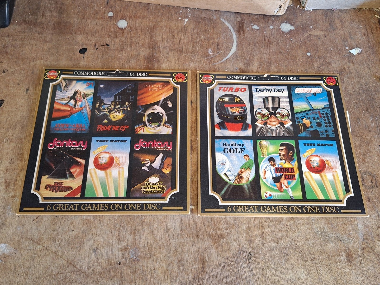 Commodore 64 Disc Sports Pack & View to a Kill Pack (2x), Spelcomputers en Games, Gebruikt, Overige genres, 1 speler, Ophalen of Verzenden