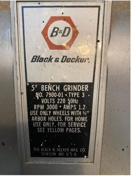 Slijpmachine Bench Grinder van Black & Decker, Ophalen of Verzenden, Gebruikt, Minder dan 700 watt, Werkbankslijpmachine