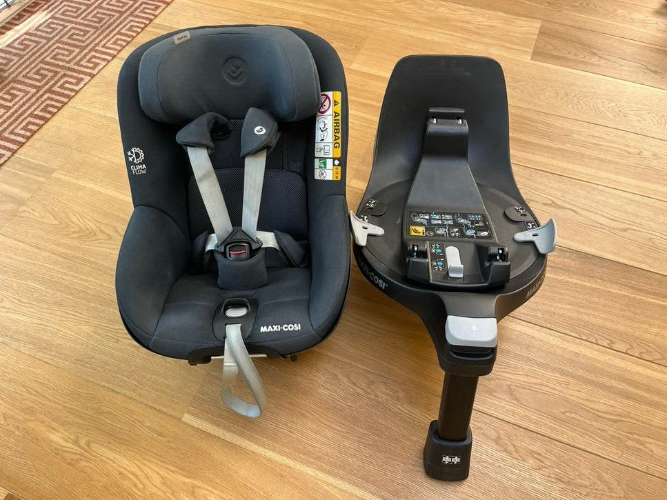 Maxi Cosi Pearl 360 & FamilyFix 360, Kinderen en Baby's, Ophalen, Gebruikt, 0 t/m 18 kg, Slaapstand