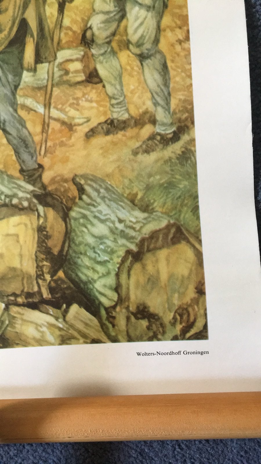 Vintage Schoolplaat: Brabants dorp in de vijftiende eeuw, Antiek en Kunst, Antiek | Schoolplaten, Ophalen, Geschiedenis