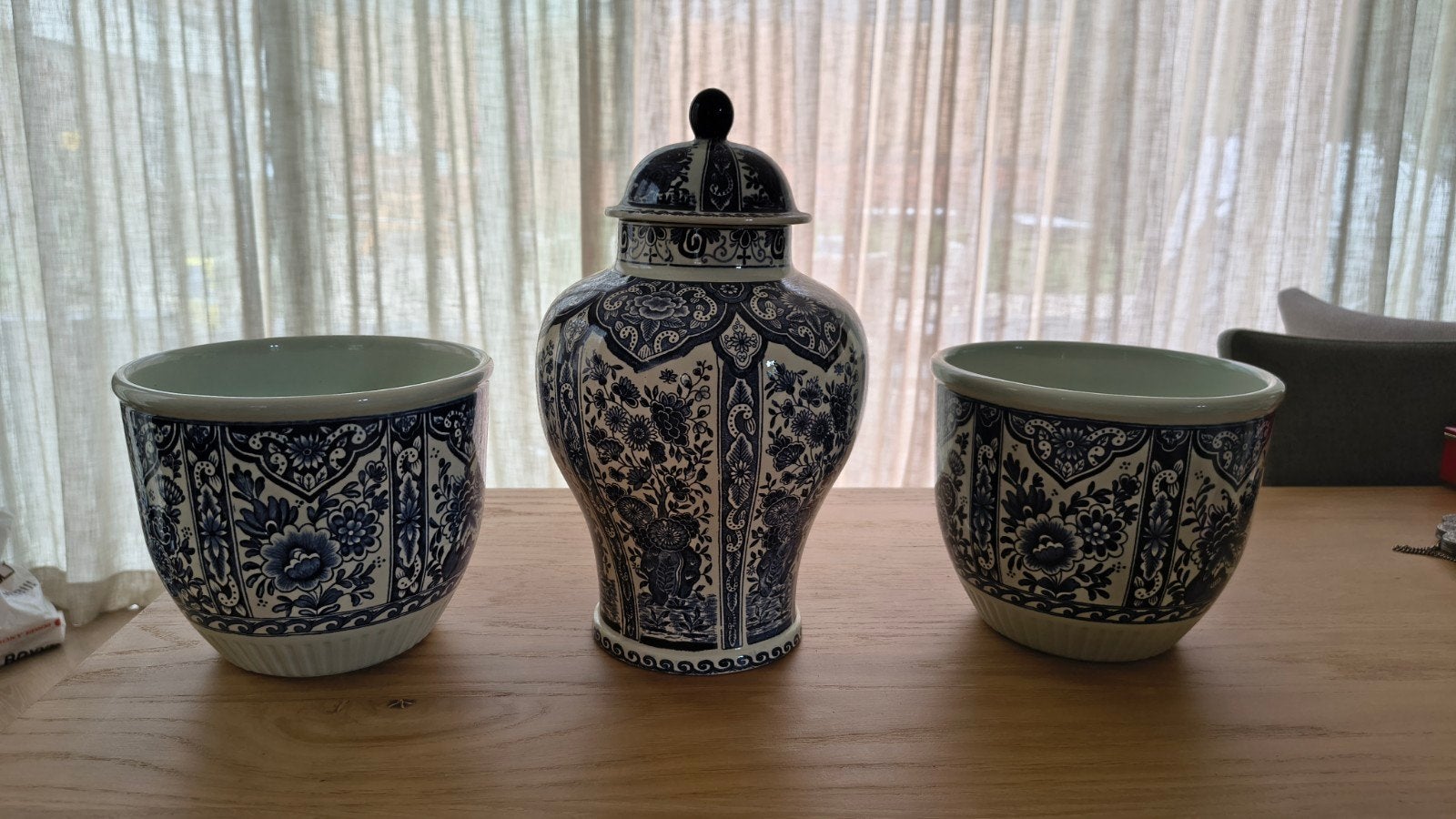 Prachtig 3-delig Delfts Blauw Kaststel – Royal Sphinx by Boc, Antiek en Kunst, Ophalen of Verzenden