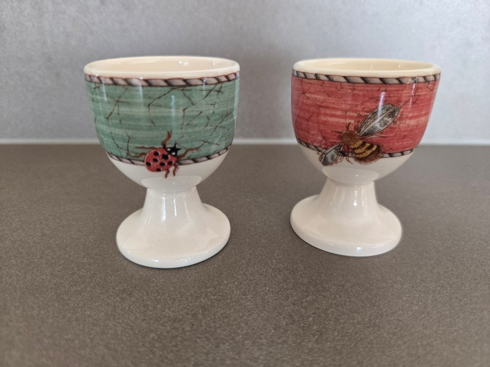 2 eierdopjes Wedgewood Sarah's garden, Ophalen of Verzenden