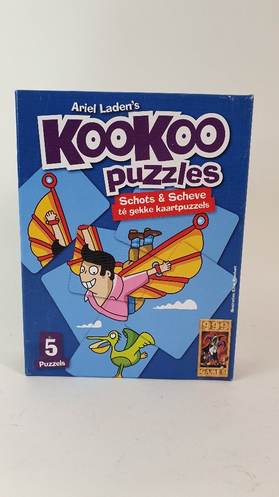 KooKoo puzzles Vliegen, 999 games, Koo Koo puzzel. 3A4, Ophalen of Verzenden, 500 t/m 1500 stukjes, Gebruikt