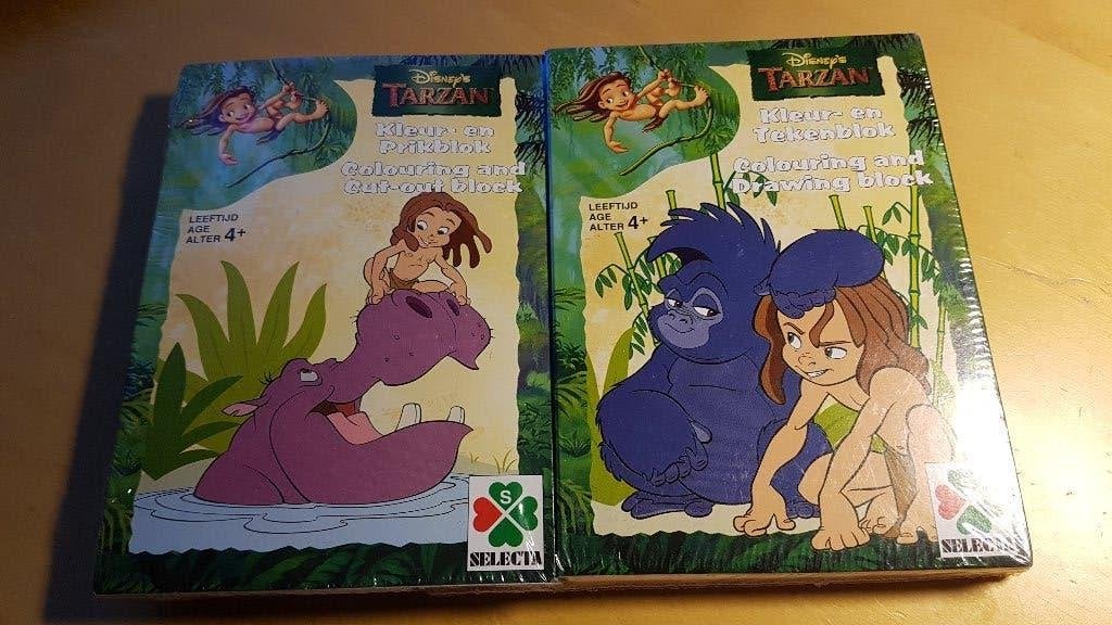 Disney Kleur en tekenblok kleur + prikblok' Tarzan, Verzamelen, Ophalen of Verzenden, Overige figuren, Beeldje of Figuurtje