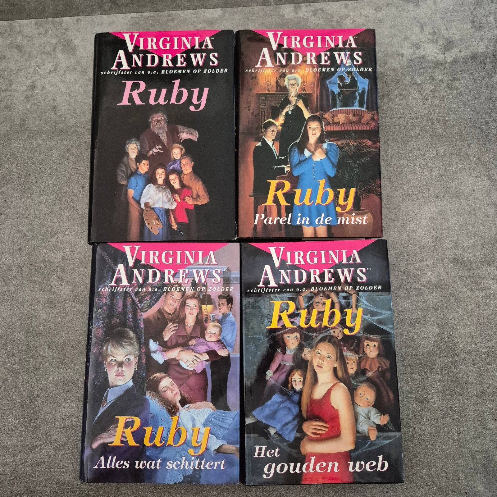 Virginia Andrews Ruby-serie: 4 boeken, Boeken, Romans, Gelezen, Nederland, Ophalen of Verzenden