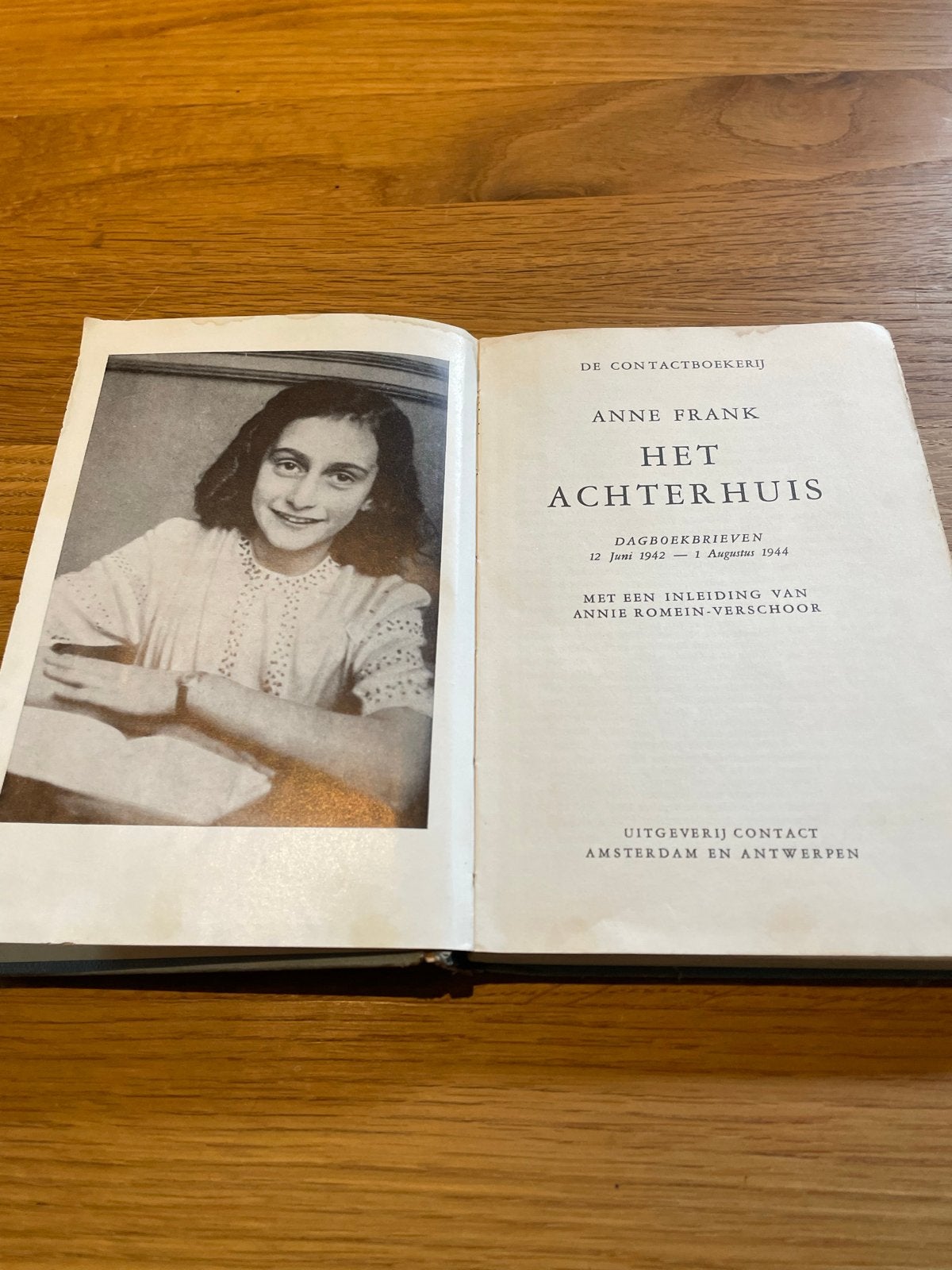 Het Achterhuis - Anne Frank (25e druk Nov 1958), Ophalen of Verzenden, Gelezen, Overige