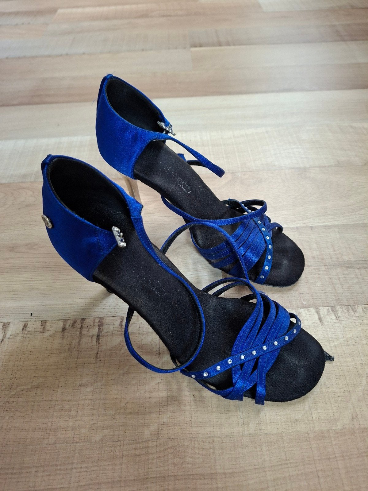 Salsaschoenen blauw maat 37 - weinig gebuikt, Blauw, Dansschoenen, Ophalen of Verzenden, Zo goed als nieuw