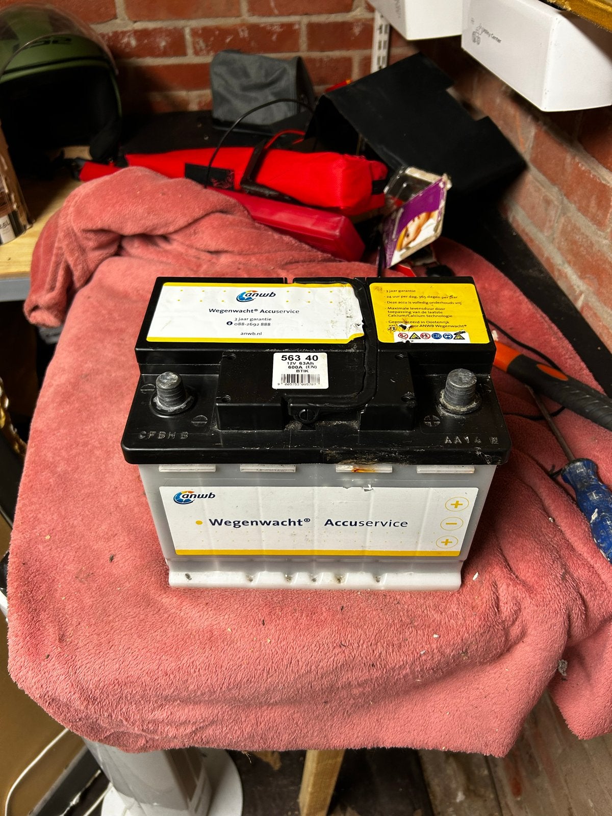 ANWB Wegenwacht Accu 63Ah 12V - Goede Conditie, Gebruikt, Universele onderdelen