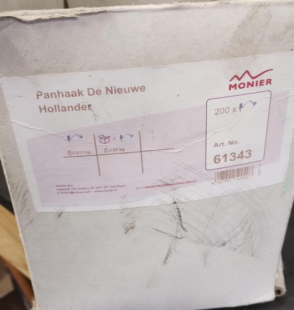 Panhaken FOS ‘de nieuwe hollander’ 65st, Doe-het-zelf en Verbouw, Dakpannen en Dakbedekking, Overige kleuren, Nieuw, Ophalen of Verzenden