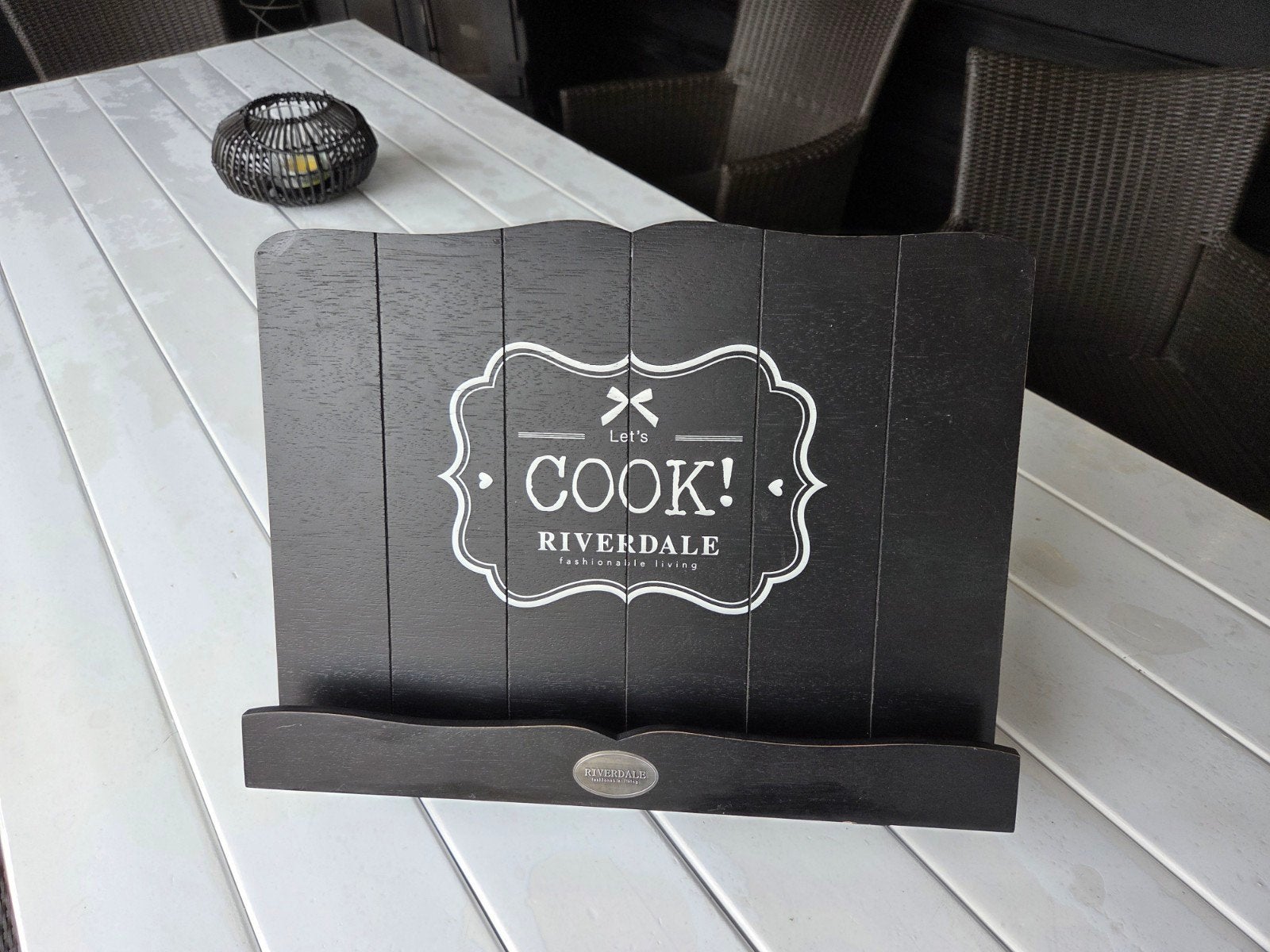 Riverdale Kookboekstandaard - Let's Cook!, Hout, Ophalen of Verzenden, Zwart, Overige merken