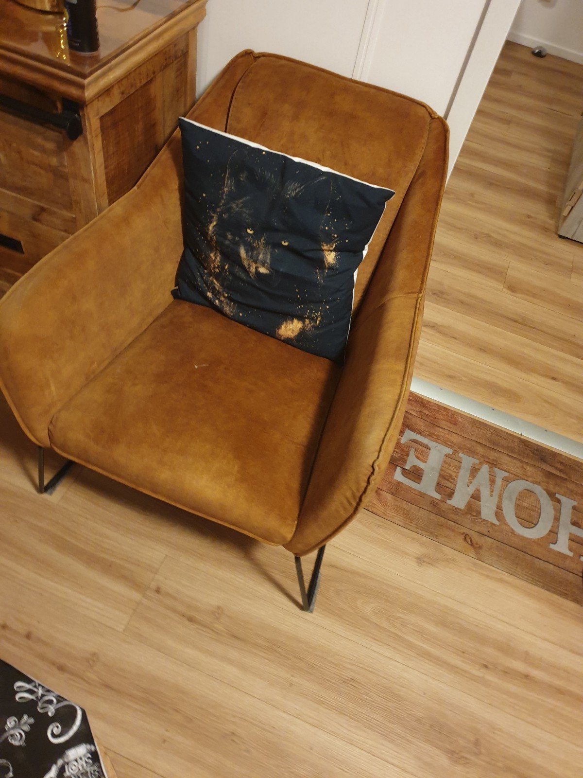 Comfortabele okergele fauteuil - Zelf ophalen, Ophalen, Gebruikt, Overige kleuren, Stof