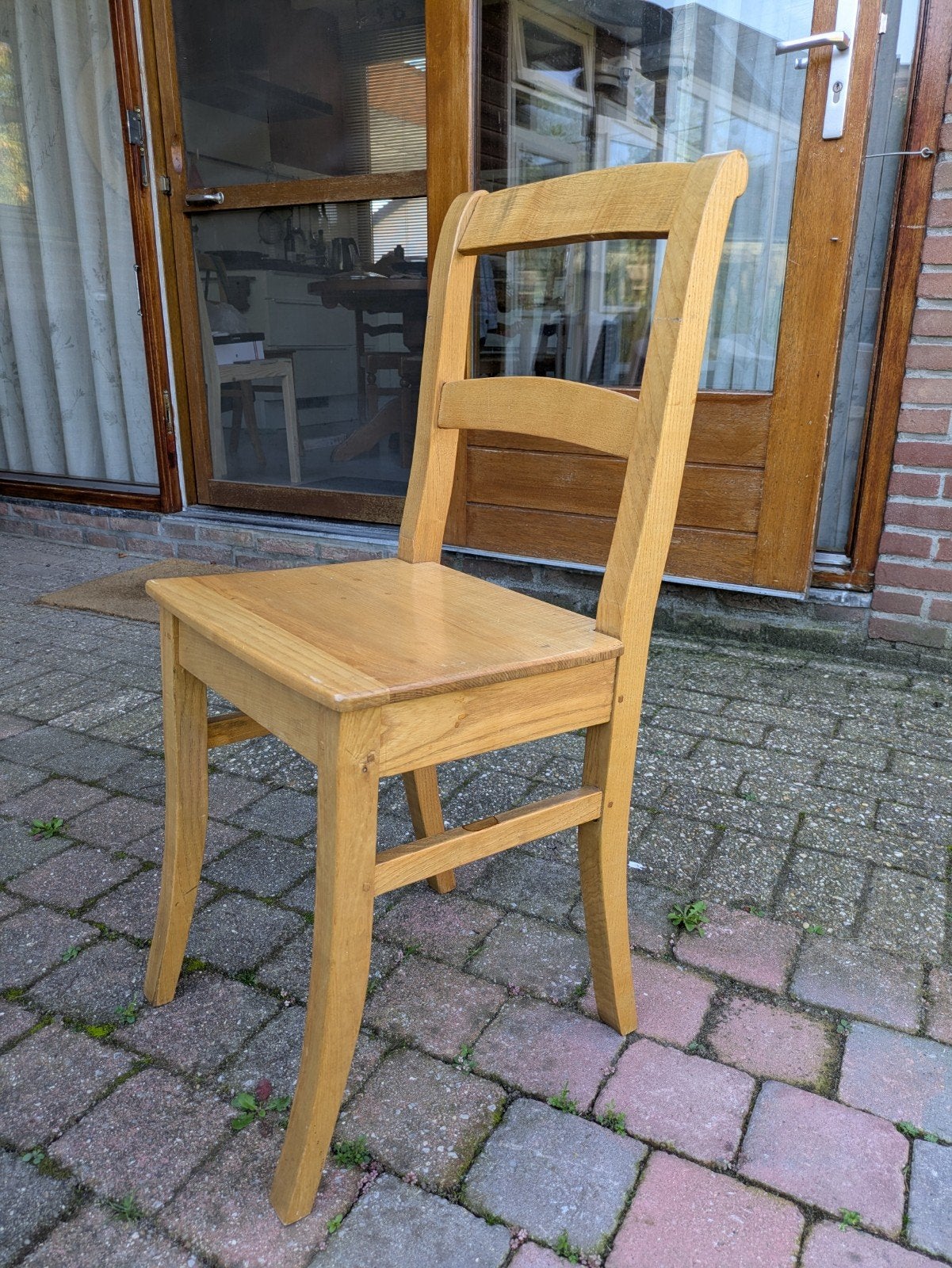 keukenstoel, Huis en Inrichting, Ophalen, Gebruikt, Hout, Vier