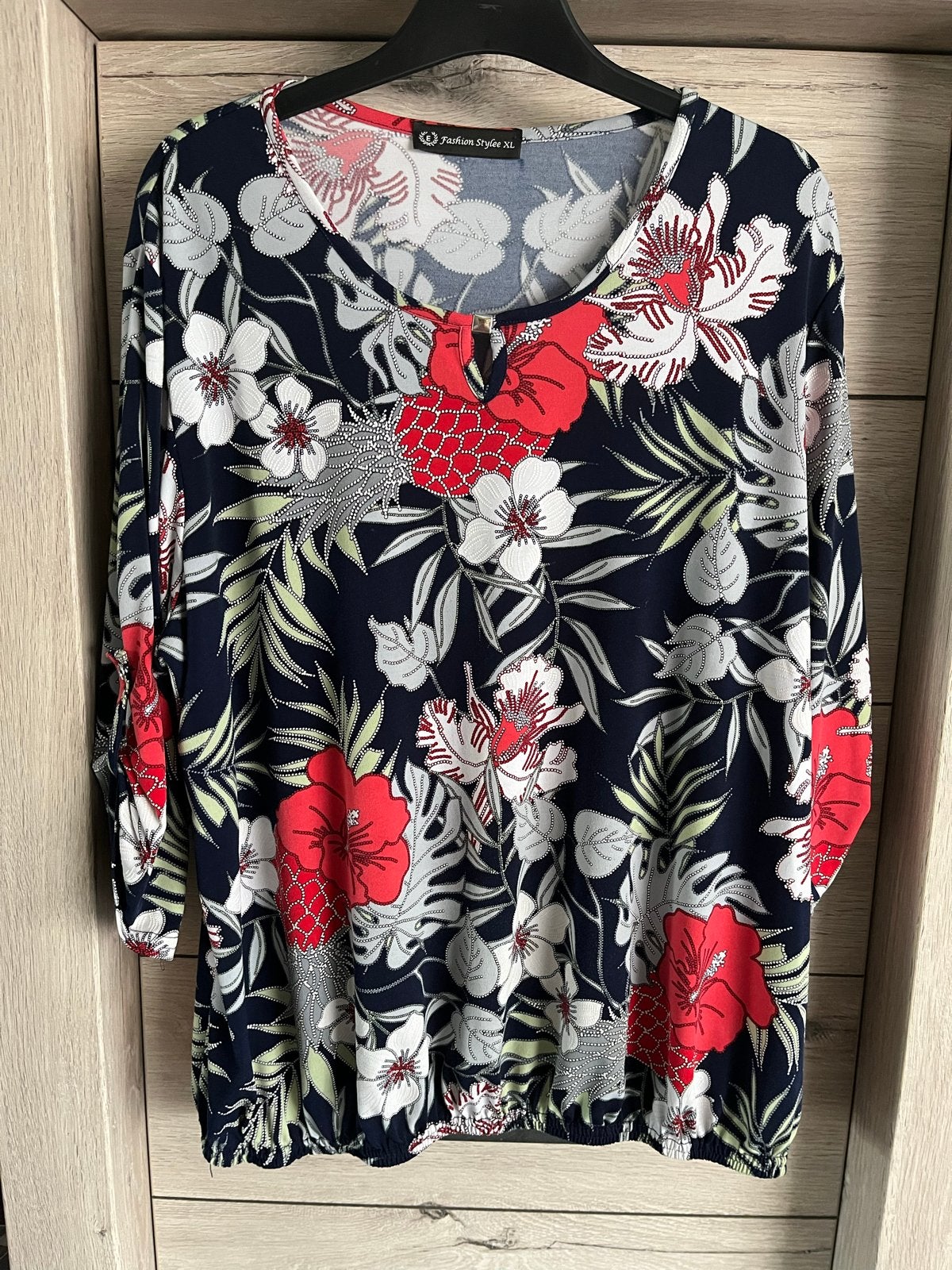 Leuke blouse Fhashion Stylee maat XL in goede staat, Meerkleurig, Maat 46/48 (XL) of groter, Ophalen of Verzenden, Lange mouw
